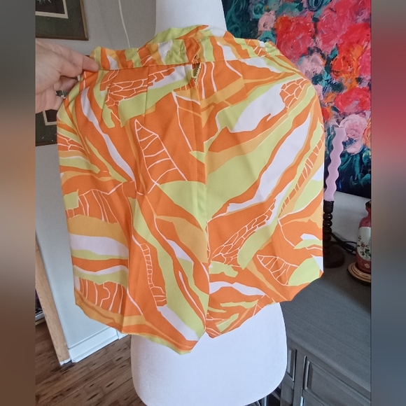 RARE 70s Psychadelic Neon Kaftan Dress With Matching Shorts! - Picture 10 of 16